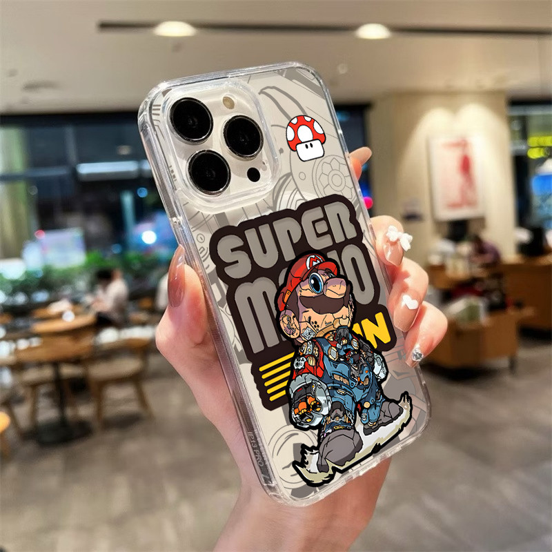 เคสโทรศัพท์หรูหราแบบไร้สายชาร์จได้สำหรับ IPhone 13 15 7Plus 16 14 12 11 Pro MAX 8 6 7 6S Plus X XR XS มาริโอซีรีส์ ราคา ถูกที่สุด ดีลบีเคเค แกลเลอรีภาพที่ 9
