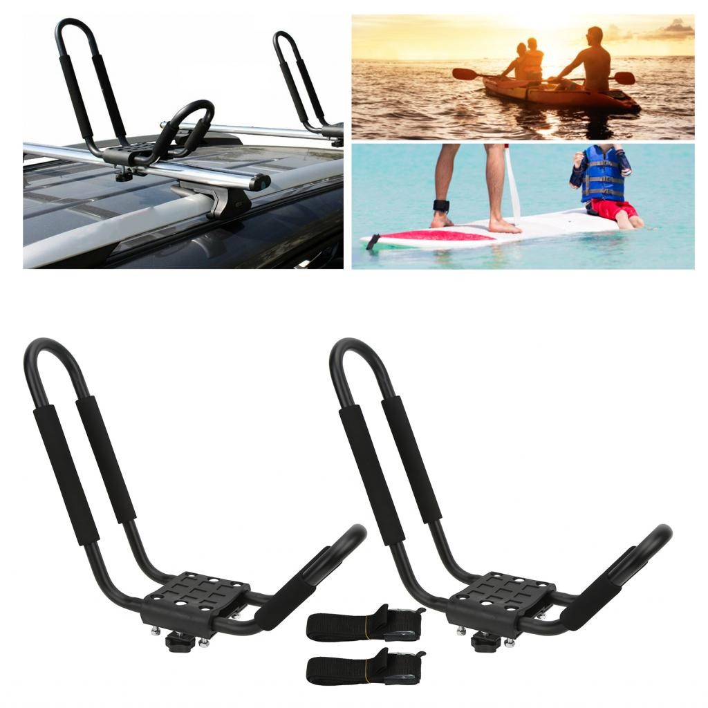 Kayak Roof Rack Rust Proof โลหะ Canoe Carrier รถ Top Mount สําหรับกระดานโต้คลื่น S