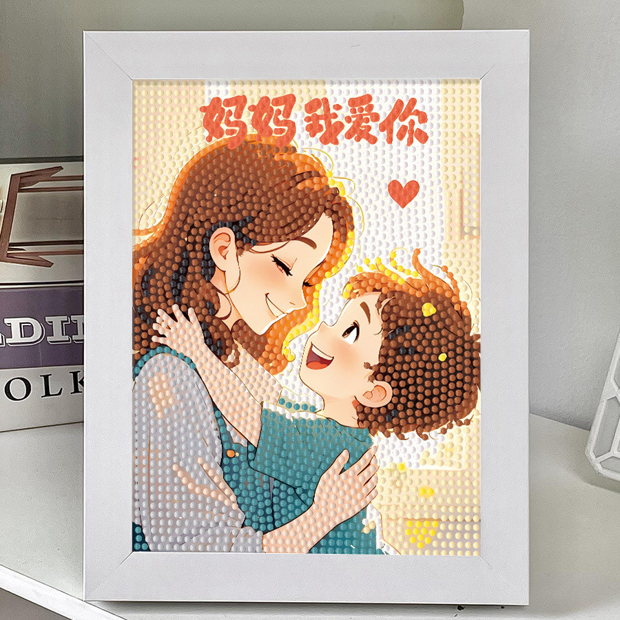 Mothers Day ไอเดียของขวัญชุดภาพวาดเพชรชุดของขวัญ DIY สําหรับแม่ Handmade Craft Art 母亲节礼物