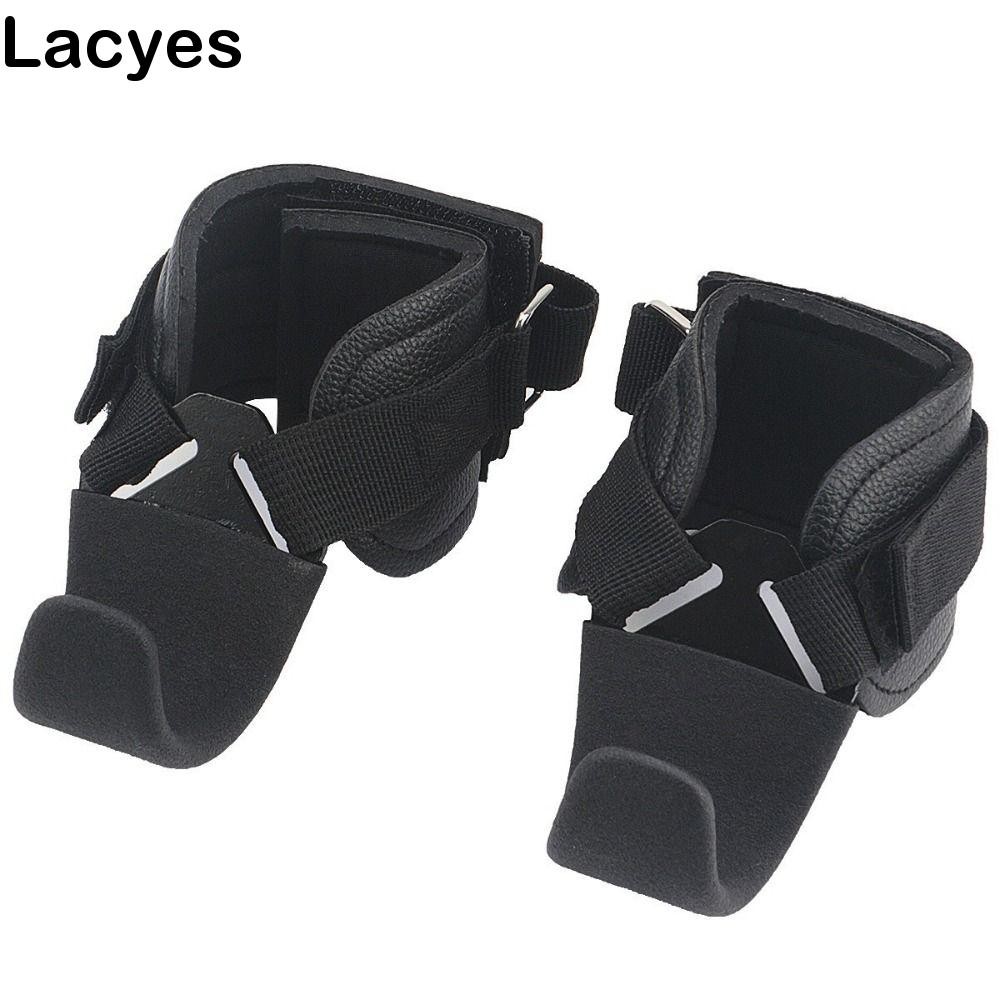 LACYES ตะขอจับยกน้ําหนัก 1 คู่, Pull-up Deadlift Hook Type Lifting Straps, Wrist Support Grips ปรับนุ่มลื่นเสริม Power Wrist Guard ฟิตเนส
