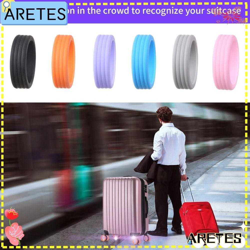 AREES 4/8 ชิ้น/เซ็ตกระเป๋าเดินทางล้อรองเท้า,ลดล้อสวมใส่เสียงเงียบกระเป๋าป้องกันล้อ,ล้อเสียงรบกวนยามปกอุปกรณ์เสริมกระเป๋าเดินทางล้อป้องกัน