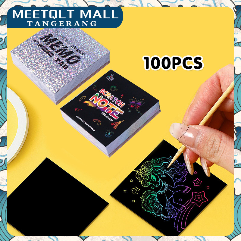 Scratch Note-Colorful Scratch Book-Grafiti Scratch Book-Cardboard Mini Black