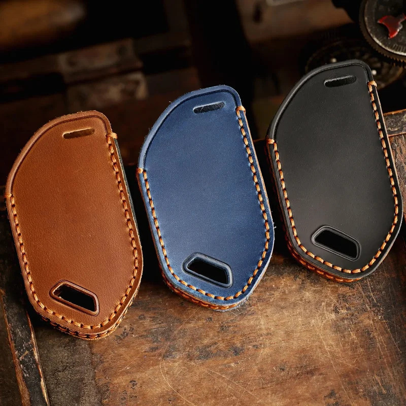 9 Bottons New Smart Remote Key Leather Car Key Case Cover for 2024 Kia Carnival EV9 Picanto GT Line 