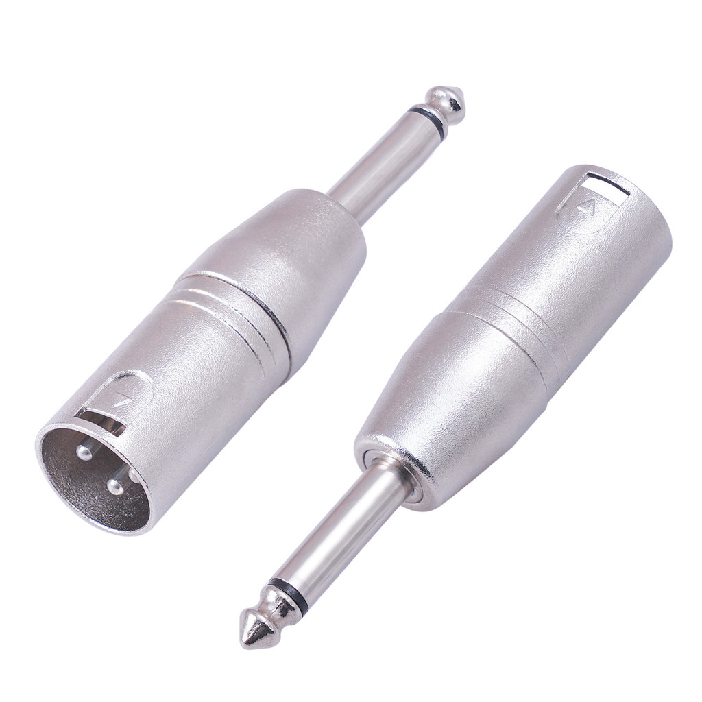 2 ชิ้น/แพ็ก พร้อมส่ง! XLR Male to 6.35mm Mono Adapter (TS) แปลงสัญญาณ หัวแปลง XLR 3 Pin (ตัวผู้) ➡️ แจ็ค 6.35mm Mono