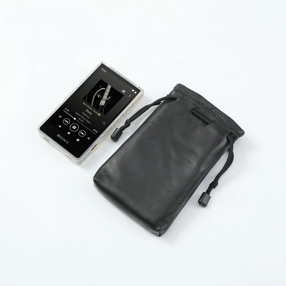 นุ่มกันน้ําหนังแกะป้องกันกระเป๋ากระเป๋าสําหรับ Sony Walkman NW-WM1AM2 NW-WM1ZM2 สําหรับ Fiio M23 M15