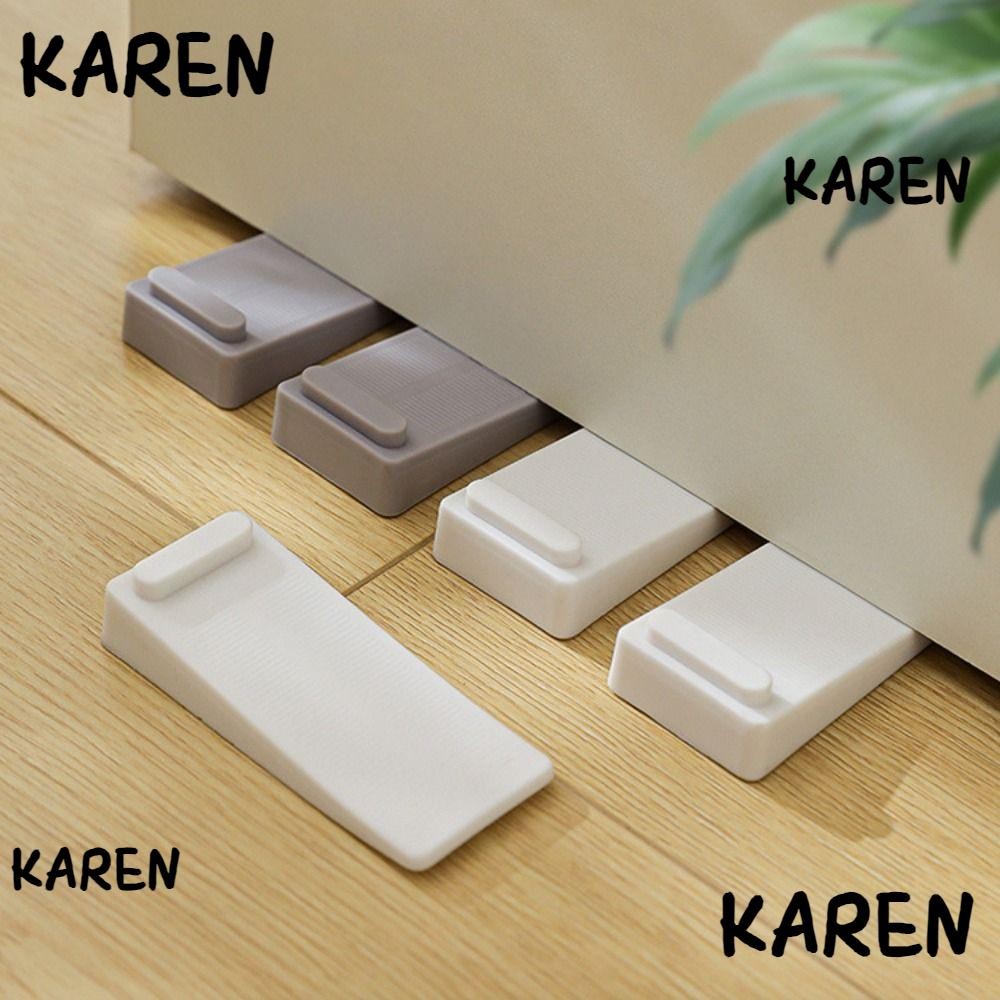 KAREN 2 ชิ้น Mute Door Stopper, Anti-collision Non-slip Door Stop Block Wedge, PVC ความปลอดภัยประตูด้านหลัง Retainer Home Offices