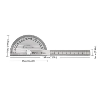 ไม้โปรแทรกเตอร์ ครึ่งวงกลม สเตนเลส ขนาด 10cm 180องศา เครื่องมืองานไม้ สำหรับงานไม้/โลหะ เครื่องชั่งแม่นยำ Measuring tool