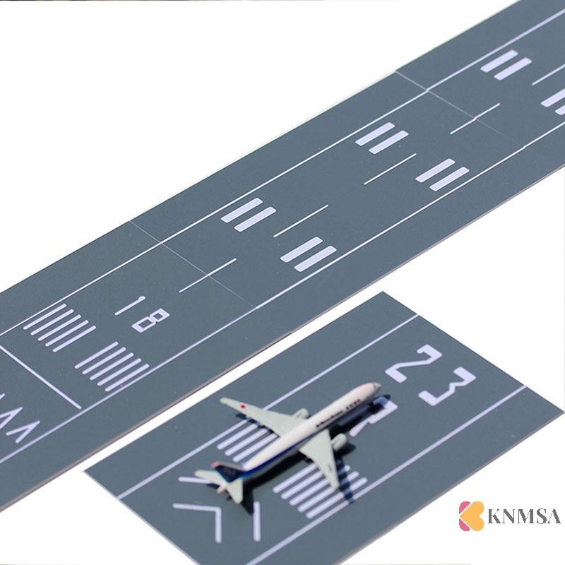 KNMSA] DIY Mini ผู้โดยสารเครื่องบินรุ่น Runway Platform Civil Flight Takeoff และ Landing พื้นหลังทรา