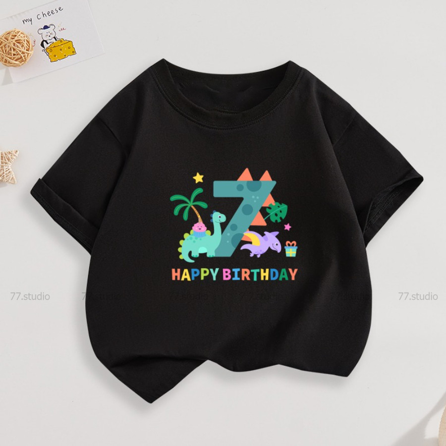 COD🔥ล็อตใหม่ล่าสุด🔥เสื้อยืดแขนสั้นพิมพ์ลายดิจิตอลสำหรับเด็ก เด็กชายและเด็กหญิง วันเกิด ฤดูร้อน ผ้าฝ้ายบริสุทธิ์ - รูปที่ 6