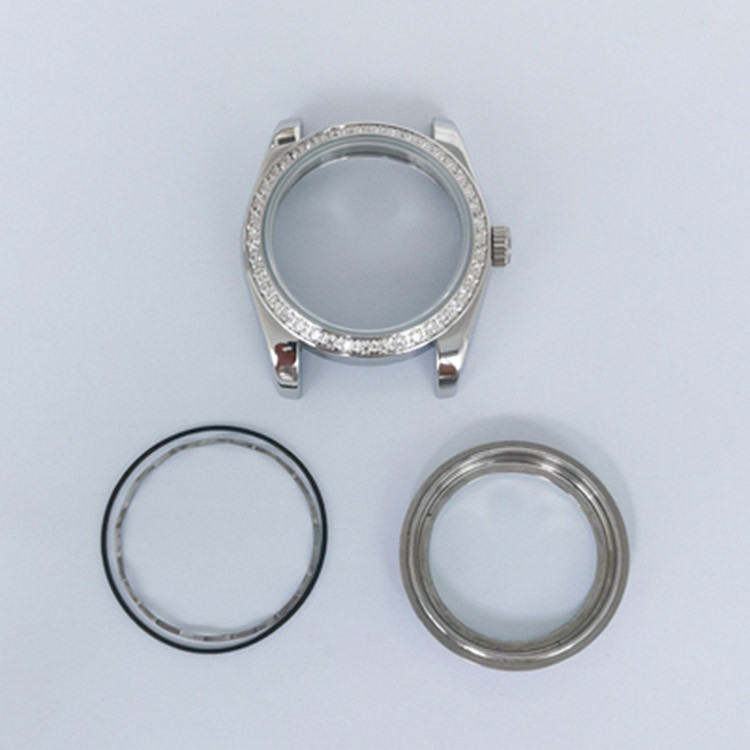 36MM Oyster Perpetual Steel Watch Case Sapphire Glass Watch อุปกรณ์เสริมสําหรับ NH35/36 การเคลื่อนไหว