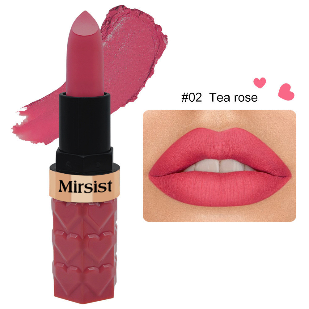 Mirsist ลิปสติกเนื้อแมท 6 สี ไม่ติดถ้วย กันน้ำ ติดทนนาน รูปที่ 3