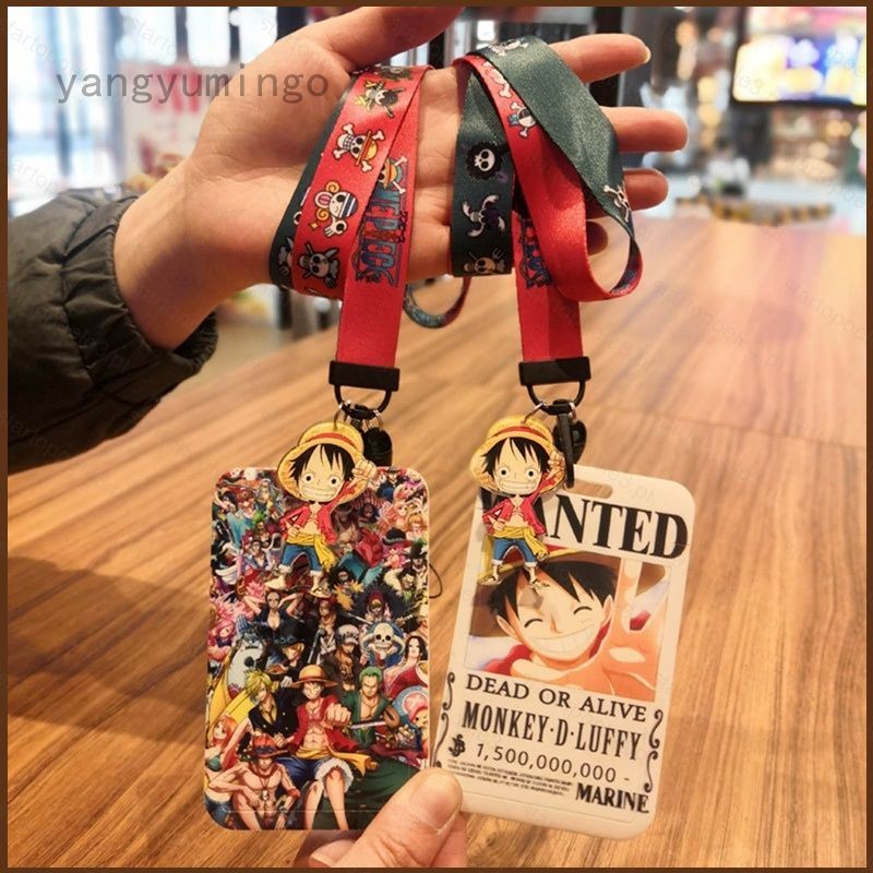 ST3 ONE PIECE อะนิเมะการ์ด Lanyard Key Lanyard คอสเพลย์ Badge ID การ์ดผู้ถือสายคล้องคอพวงกุญแจ TS3