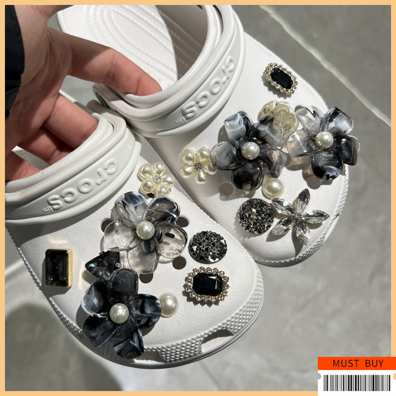 จี้รองเท้าแฟชั่น ชุดตัวต่อลายรองเท้า กันน้ำ | อุปกรณ์ตกแต่ง Clogs & Sandal สไตล์สากล