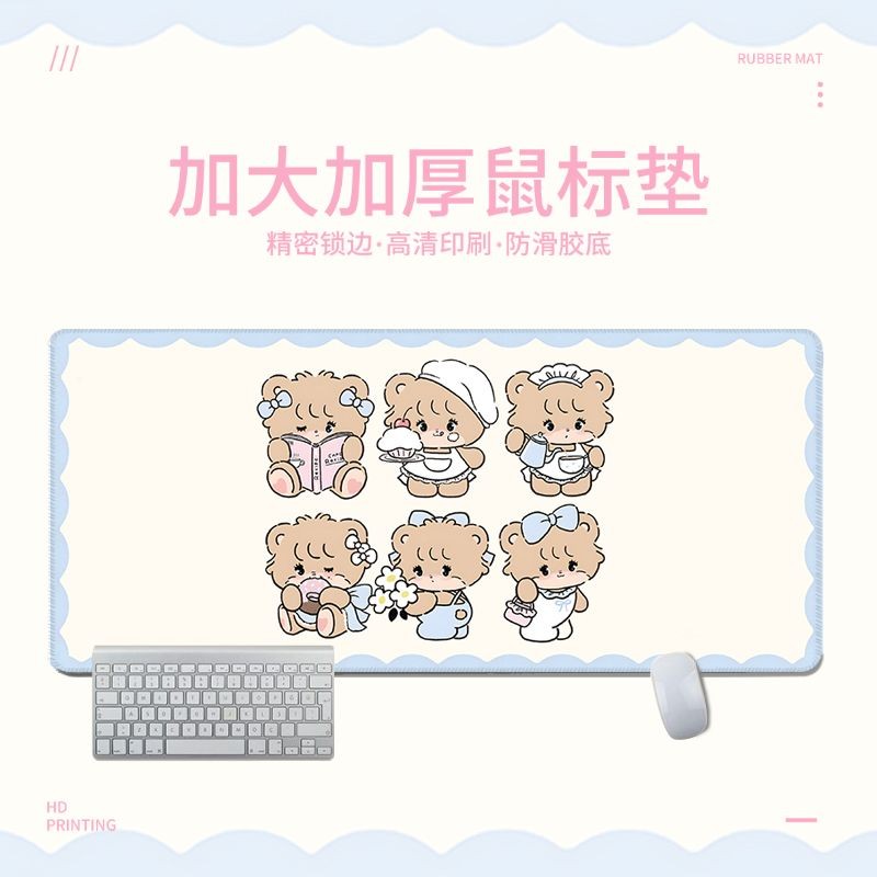 [คลังสินค้าพร้อม] สีชมพูสาวหัวใจ มิโกะ แผ่นรองเมาส์ขนาดใหญ่น่ารักการ์ตูนกันลื่นแผ่นรองแป้นพิมพ์คอมพิวเตอร์หอพักแผ่นรองโต๊ะนักเรียนสินค้าสํานักงา ราคา ถูกที่สุด ดีลบีเคเค แกลเลอรีภาพที่ 6