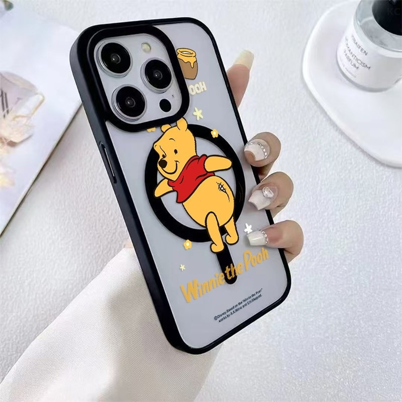 เคสโทรศัพท์หมีน้ำผึ้งสีเหลือง ใช้ได้กับ iPhone 12 13 Pro Max 14 Plus 11 Pro Max 13 Pro 14 Pro Max 15 16 Pro Max 15 Pro Max 16 Pro 12 Pro เคสอะคริลิคแม่เหล็กกันกระแทกทนทานต่อการสึกหรอ ราคา ถูกที่สุด ดีลบีเคเค แกลเลอรีภาพที่ 8