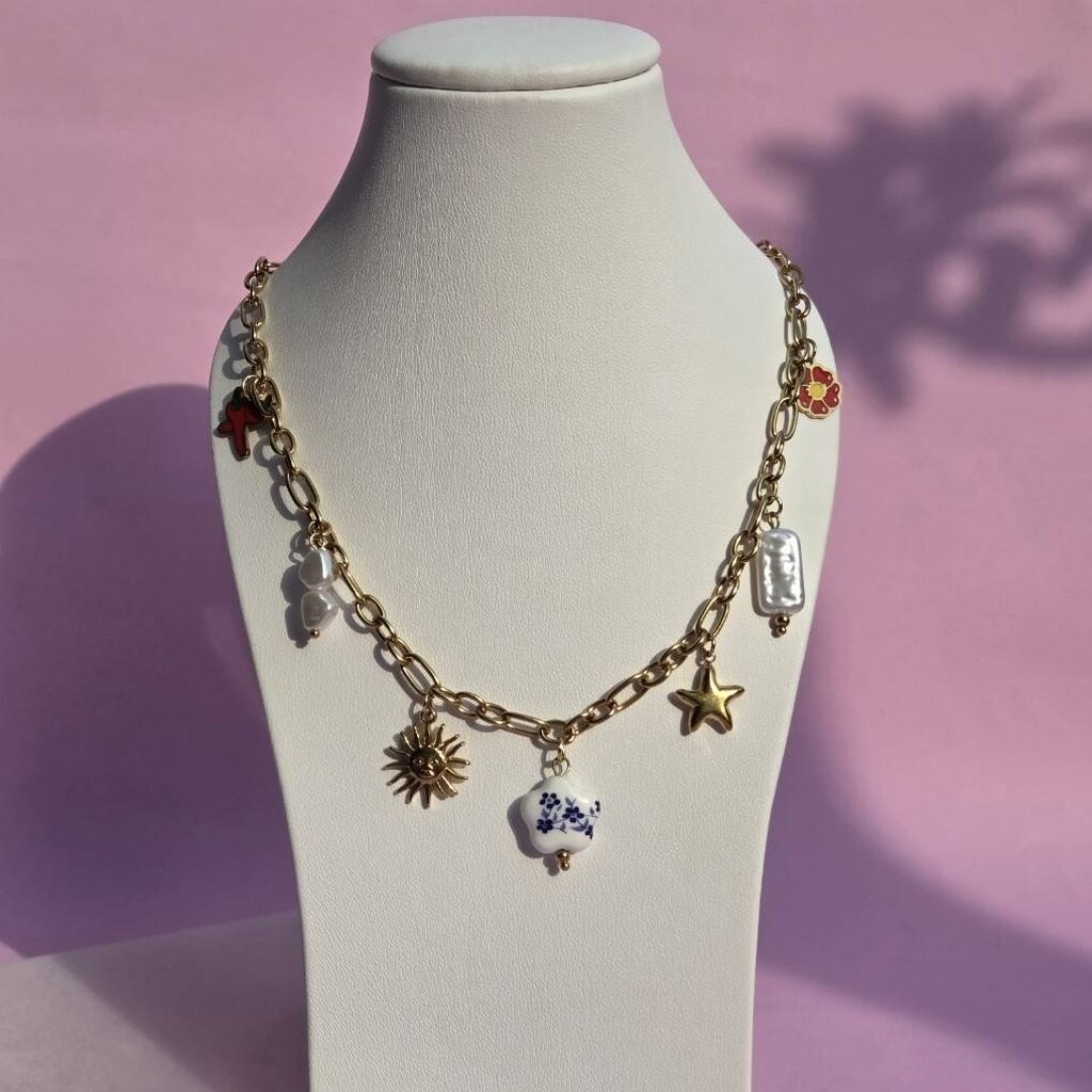 (WELRY.acc) พร้อมส่ง สร้อยคอประดับชาร์ม รุ่น Poppy