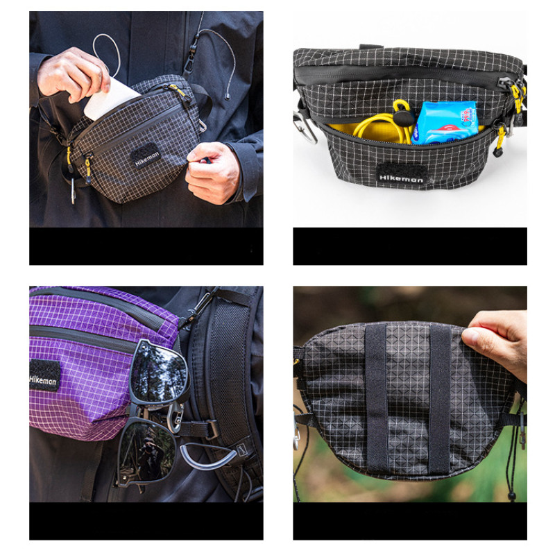 HIKEMAN Dyneema กีฬากลางแจ้งกระเป๋าคาดหน้าอกเอวกระเป๋า Camping Mountaineering กระเป๋าเป้สะพายหลังขยายกระเป๋าตกปลามัลติฟังก์ชั่นกระเป๋า Messenger กระเป๋าขี่จักรยาน - รูปที่ 4