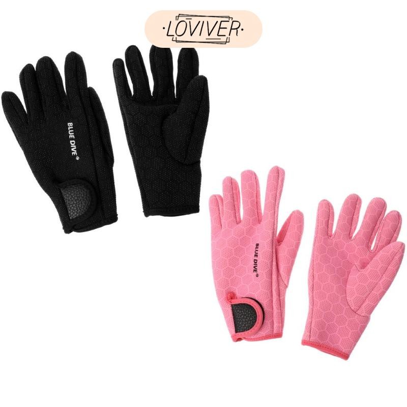 1 คู่ 1.5 มม. ถุงมือ Neoprene สําหรับ Scuba/ฤดูหนาวว่ายน้ํา/Kayaking/Spearfishing