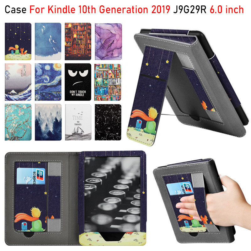 สําหรับ Kindle 10th Generation 2019 J9G29R 6.0 นิ้ว E-book แฟชั่นมือถือ Sackcloth Flip Stand Cover อ