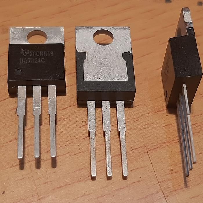 Part IC Regulator 7824 UA7824 UA7824C UA 7824 C +24V Texas Instrument NOS อุปกรณ์ไฟฟ้า