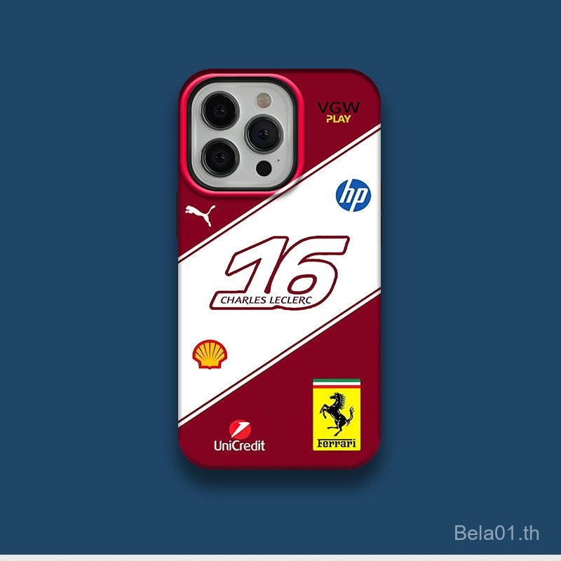 เคสโทรศัพท์ที่เข้ากันได้กับ iPhone F1 Ferrari Hamilton Leclerc เคส iPhone 16 Pro/15 เคส 14/13 Pro/XS Max เคสป้องกันใหม่ IWBC