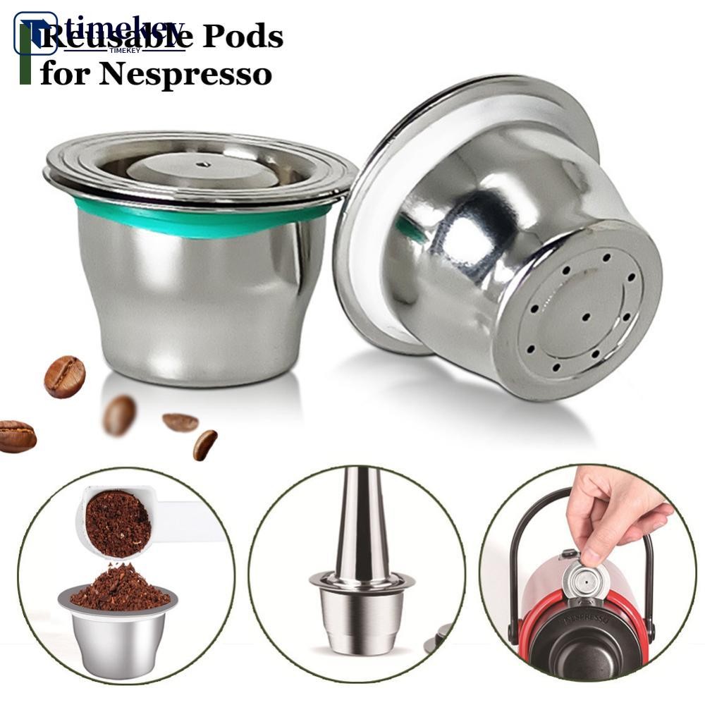TME Reusable Pods สําหรับ Nespresso แคปซูลสแตนเลสแบบใช้ซ้ําได้ Crema Espresso ตัวกรองกาแฟ Reusable Pods อุปกรณ์กาแฟ