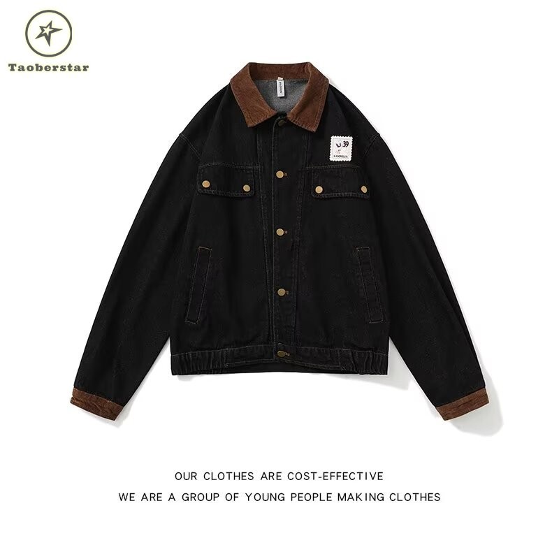เสื้อคลุมยีนส์ผู้ชาย Taoberstar Casual Retro New