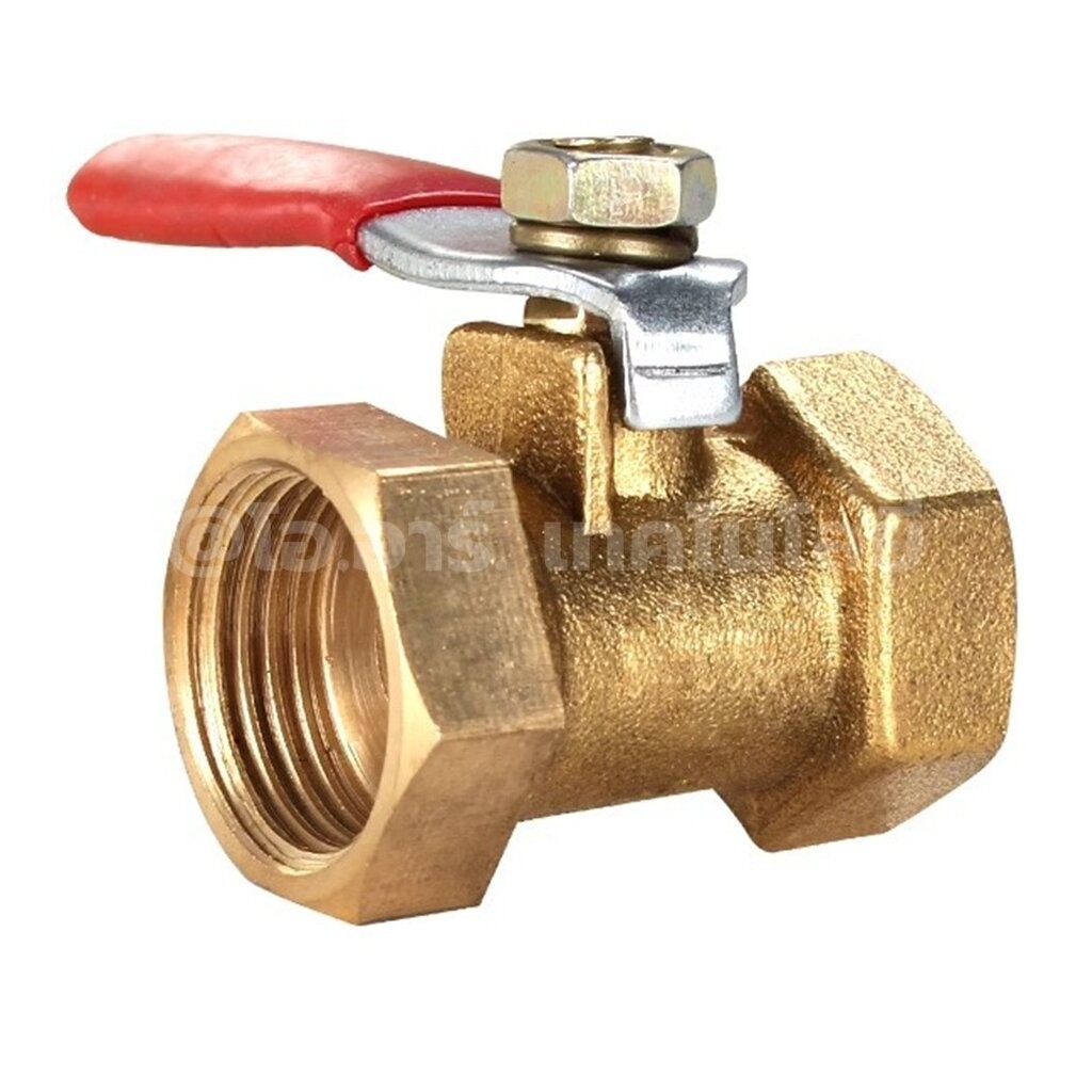 BV ก้านแดง บอลวาล์วทองเหลือง วาล์วลม บอลวาล์วลม Air Brass Ball Valve ก๊อกลมทองเหลือง วาล์วลมทองเหลือง วาล์วปั๊มลม เกล... - รูปที่ 4