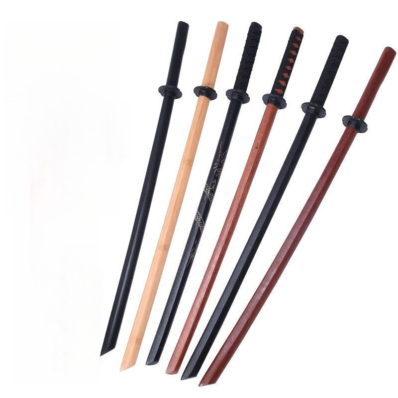 ดาบไม้ Iaido แบบหุ้ม ดาบวาด การฝึกศิลปะการต่อสู้ ดาบสองใบ ดาบซามูไร ดาบไม้ไผ่ Aikido