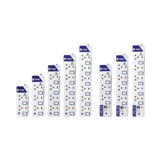 (มีส่งด่วน) TOSHINO ET SERIES รางปลั๊กไฟ หลายตัวเลือก 3-6 ช่อง 2 USB สายยาว 3-5 เมตร มีการรับประกัน