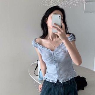 ฤดูร้อนเสื้อเชิ้ตลูกไม้เชื้อราลายอ่อนโยนสไตล์เกาหลีใหม่ของผู…