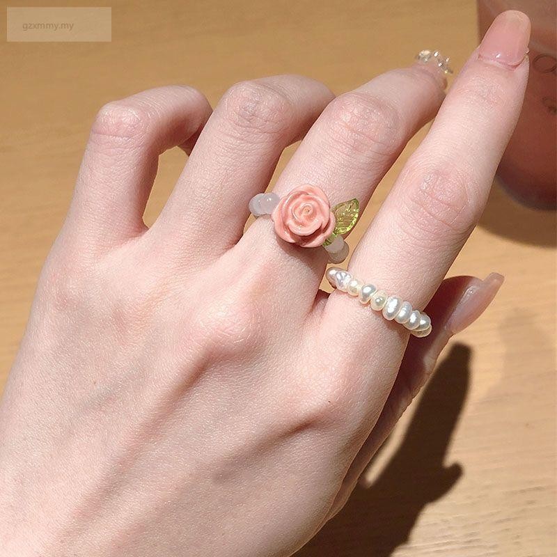 Rose Soft Soft Stick Stick Stick ใหม่ MINI Rose Candy แหวนผู้หญิง Rose Gentle ใหม่