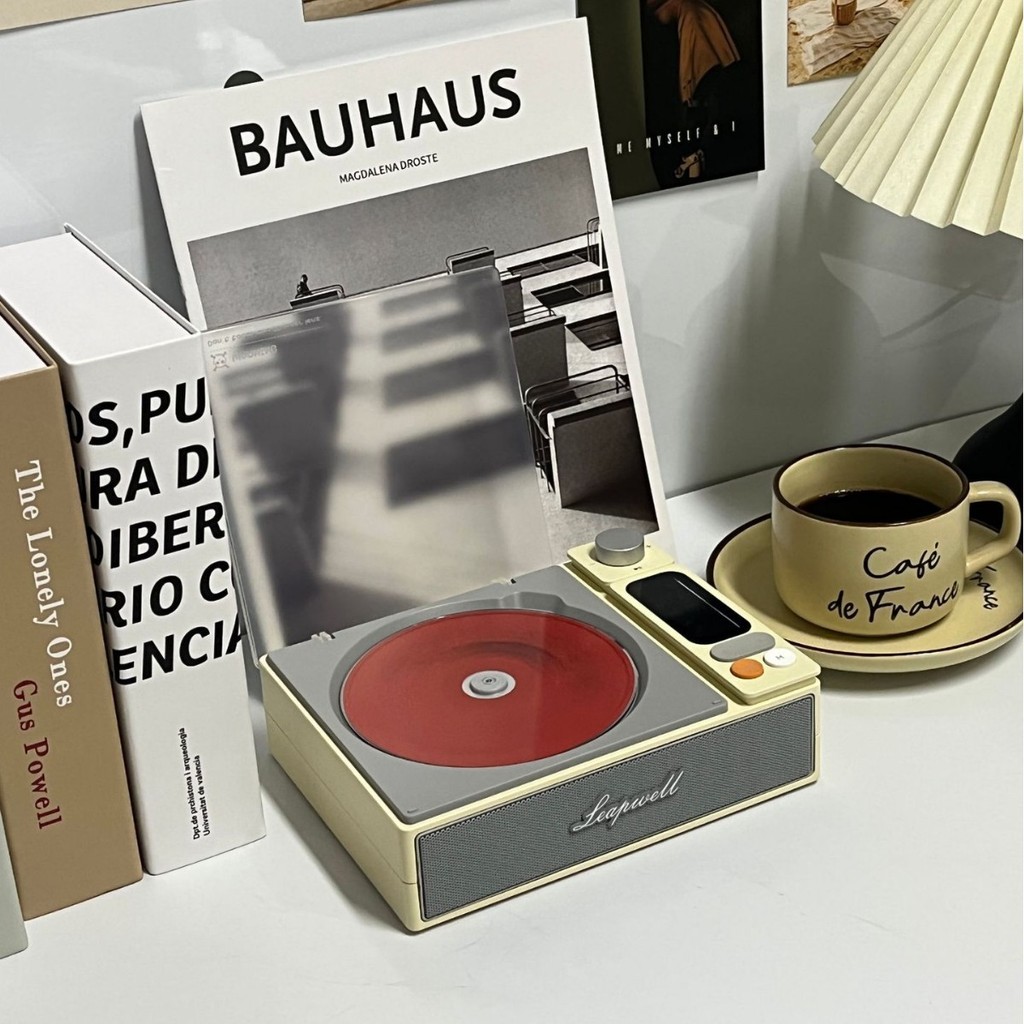 Retro CD PLAYER ลําโพงชาร์จบลูทูธ PLAYER ซีดีเพลง PLAYER แผ่นเสียงเสียง