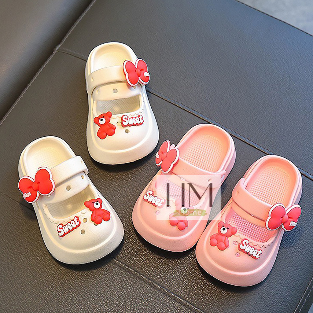 รองเท้าแมรี่แจนเด็ก รองเท้าหมีเบอร์รี่ รองเท้าหัวโตแฟชั่น วัสดุEVA มีรัดส้น น้ำหนักเบา