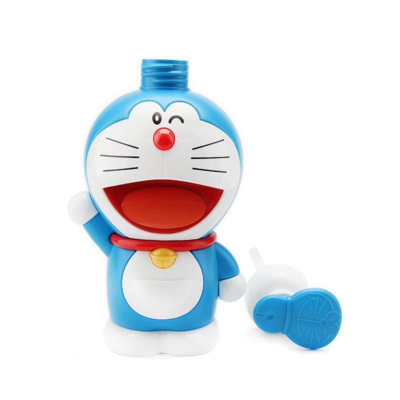 380ml การ์ตูนน่ารักสามมิติโดราเอมอนความงามล้างและดูแลขวดกดแชมพูเจลอาบน้ำโลชั่น