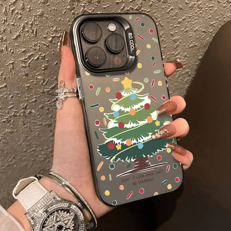 กรณีโทรศัพท์มือถือกันฝุ่น ต้นคริสต์มาสสวย for iPhone 8 plus XS 7 XR 13 Pro 12 14 PLUS 16 15 PRO MAX