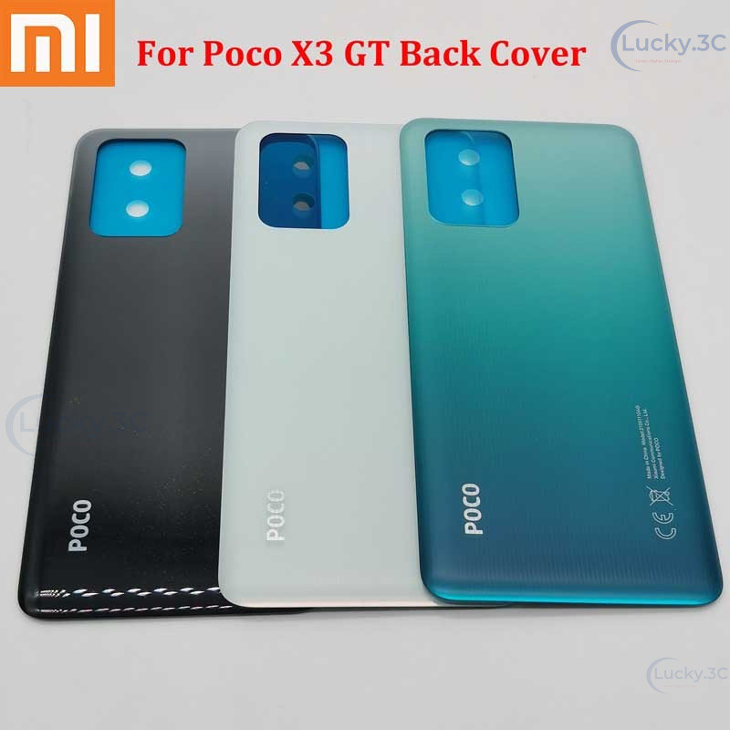 Mi POCO X3 GT ฝาหลังด้านหลังประตูสําหรับ Poco x3 X3 GT x3gt เคสโทรศัพท์สติกเกอร์กาว