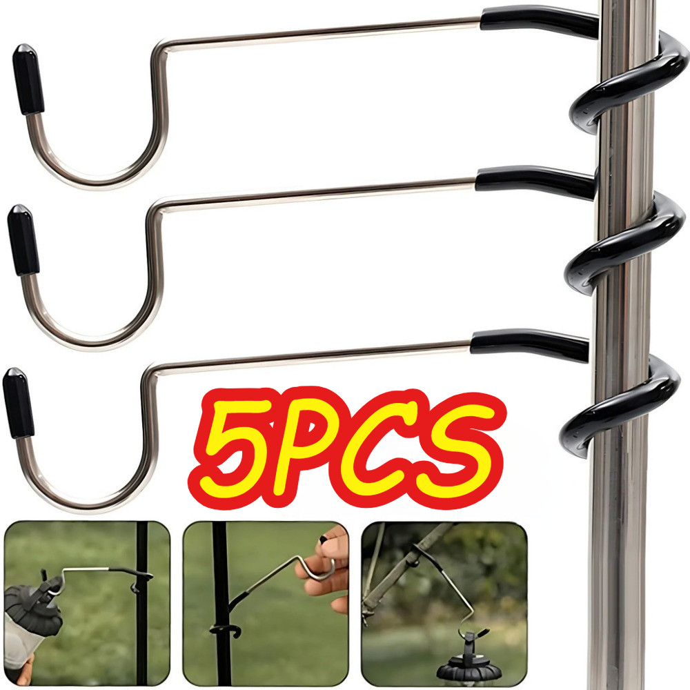 Creative Light Holder Hooks สแตนเลสแบบพกพาเต็นท์เสาโคมไฟแขวน Outdoor Travel Camping เครื่องมือ