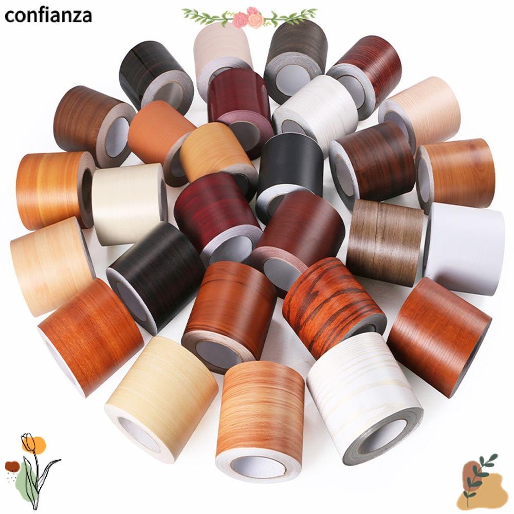 Confianza ไม้กันน้ํารอบสายตกแต่งบ้าน Self-กาว Wall Border สติกเกอร์