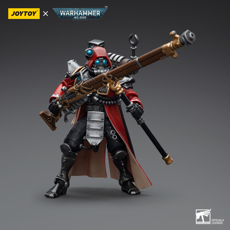 จุด joytoy Dark Source Warhammer 40K กลุ่มซ่อมเครื่องกลพร้อมปืนคาบศิลาซุปเปอร์ยูเรเนียม
