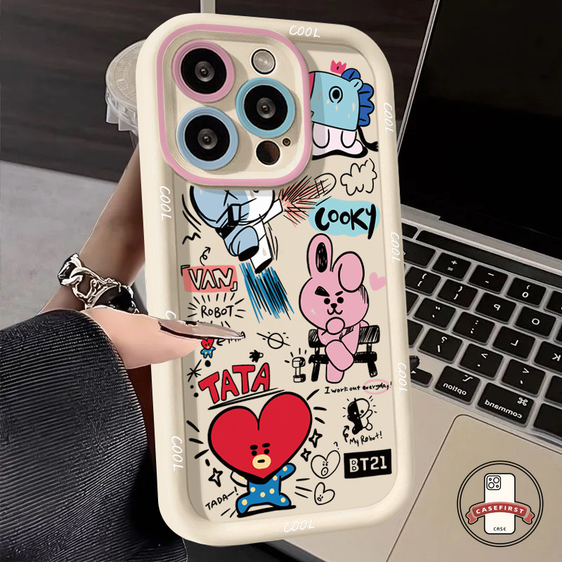 การ์ตูนแนวโน้มตลกกระต่ายอังกฤษอ่อนนุ่ม เคส Samsung A54 A53 A14 A06 A05s A24 A03 A15 A34 A13 A04 A05 A21s A02s A12 ราคา ถูกที่สุด ดีลบีเคเค แกลเลอรีภาพที่ 4