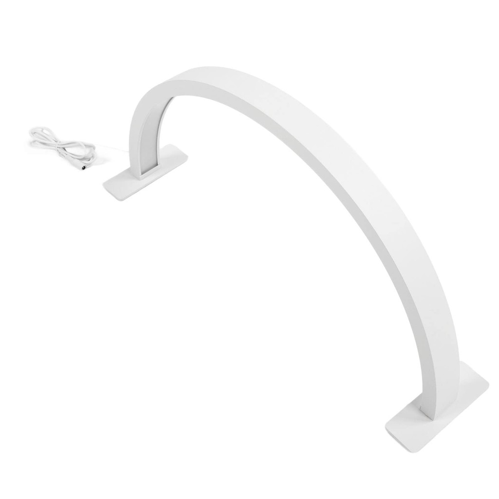Half Moon Light 36W เดสก์ท็อปไฟ LED 3000K 6500K ครึ่งดวงจันทร์รูปปรับความสว่างได้ขนตาโคมไฟความงามสําหรับ Salon Nail Art สีขาว 100 240V (ปลั๊ก US) - รูปที่ 5