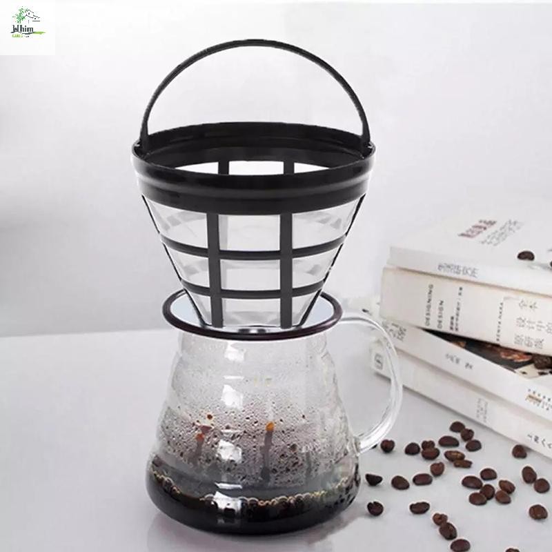 Cod ตะกร้ากรองกาแฟแบบใช้ซ้ําได้ Cup Style Coffee Machine Filter Mesh ใหม่