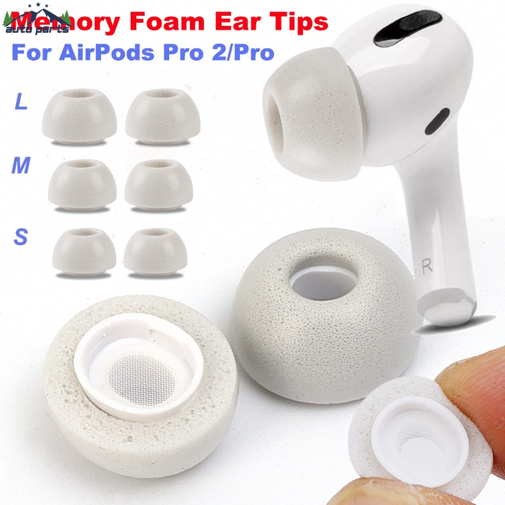 ที่อุดหูหูฟังฟองน้ํา SML - ใช้ได้กับ Apple Airpods Pro 2 / Pro - พรีเมี่ยม นุ่ม พร้อมกรองฝุ่น - จุกหูฟังทดแทนเมมโมรี่โฟม - จุกหูฟังตัดเสียงรบกวน