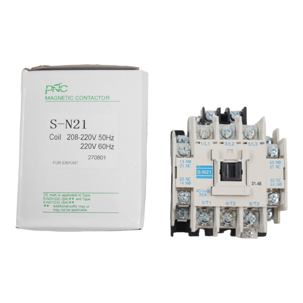 พร้อมส่งPNC S-N21 ขนาด 24vac 220vac 380vac 32A MAGNETIC CONTACTOR