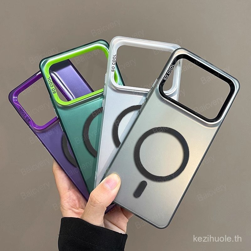 เคสโทรศัพท์ infinix Note 40 4G X6853 Pro 4G X6850 Pro 5G X6851 Pro PLUS X6851B 40S X6850B สีสัน Matte Anti-DROP Frosted กันชนป้องกันฝาหลังพร้อมสติกเกอร์แม่เหล็ก