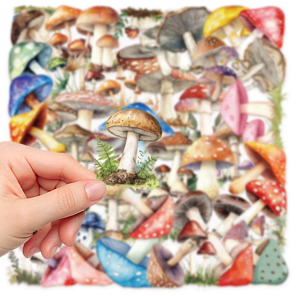50 ชิ้น เห็ด สัตว์เลี้ยง สติ๊กเกอร์ทรานพาแรนท์พลาสติก - รูปที่ 4