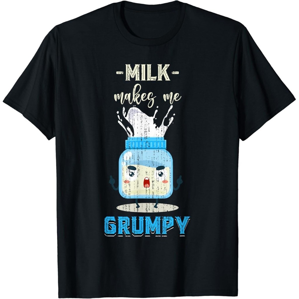 Funny Milk Dairy Free Grumpy Lactose Intent Lactose Free เสื้อยืด