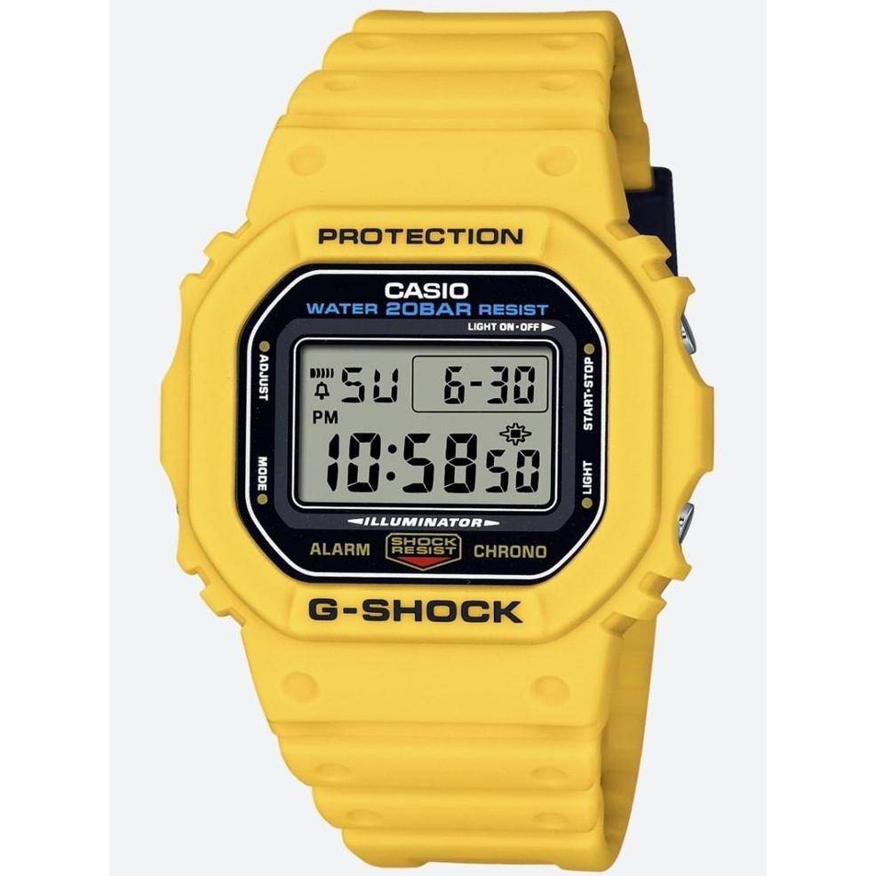 G-SHOC*/K DW5600 สีเหลือง Series นาฬิกาสปอร์ต DWE-5600R-9JF m589
