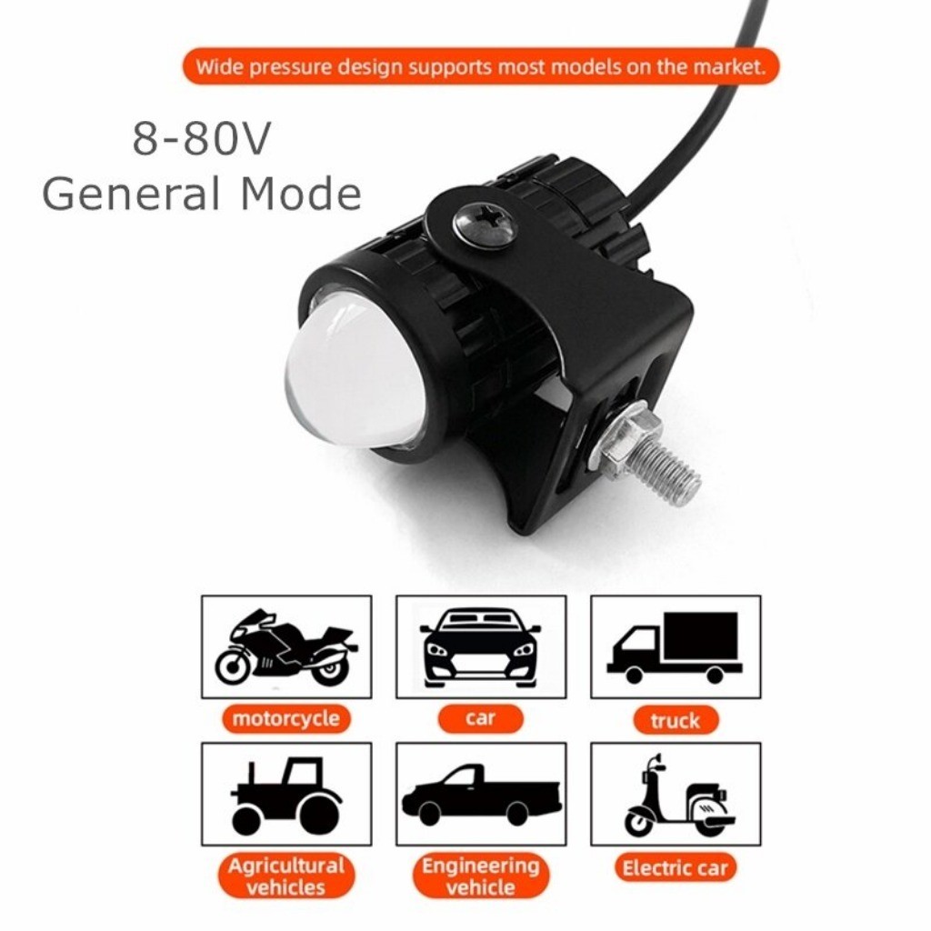 [ซื้อ 2 แถม 2] คู่ขับรถจักรยานยนต์มินิไฟ LED กันน้ำสีขาวสีเหลืองคู่ 20W * 2 ไฟมอเตอร์ ไฟมอเตอร์ไซค์ไฟสปอร์ตไลท - รูปที่ 2